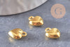 Pendentif coeur zamac doré 11.5mm,x 10 (G3608)