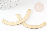 Pendentif connecteur arc-de-cercle 16K 29mm,pendentif doré pour création bijoux DIY, x1 G9234