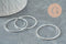 Pendentif connecteur rond laiton argenté 30mm, x5 (G3130)