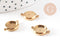 Pendentif connecteur rond support cabochon 10mm acier 304 inoxydable IP, x1 (G10804)