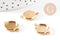 Pendentif connecteur rond support cabochon 12mm acier 304 inoxydable IP, x1 (G10803)