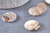 Pendentif coquillage acétate blanc crème 18.5mm, x1 (G10406)