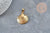 Pendentif coquillage acier 304 doré inoxydable 27mm, x1 (G3280)