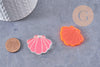 Pendentif coquillage acrylique 25/27.5mm, x2 (G10274)