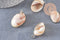 Pendentif coquillage argenté, coquillage naturel,création bijoux, coquillage bijou,coquillage argent, x1,26-38mm-G2311