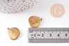 Pendentif coquillage feuille acier 304 doré inoxydable 18mm, x1 VALIDE
