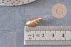 Pendentif coquillage laiton doré 18K 16.5mm, x2 (G3584)