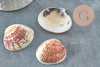 Pendentif coquillage naturel 21-29mm,Pendentif coquillage naturel pour création bijoux, x2 (G7312)