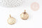 Pendentif coquillage zamac doré jaune clair 24.5mm, pendentif coquillage pour création bijoux, x2 (G2738)