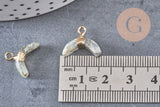 Pendentif corne labradorite,pendentif bijoux,lune labradorite,labradorite naturelle,21mm x1 (G0927)