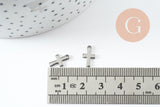 Pendentif croix acier 304 inoxydable doré 12mm, x10 (G9827)