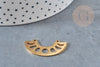 Pendentif demi-cercle géométrique acier 201 inoxydable dore 32mm ,breloque acier inoxydable doré pour création bijoux, x1 G5731