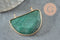 Pendentif demi-lune aventurine naturelle laiton doré 32mm,creation bijou pierre naturelle, x1 G0762