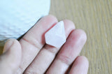 Pendentif diamant quartz rose naturel 21mm, x1 (G6277)