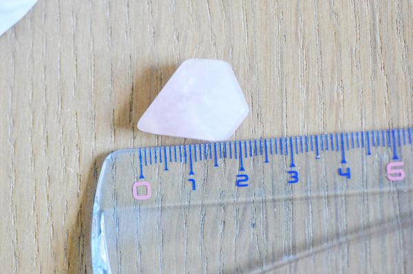 Pendentif diamant quartz rose,Pendentif pour bijoux, pendentif rose,quartz rose naturel,21mm, x1 (G6277)