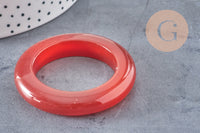 Pendentif donut agate orange teintée,agate naturelle,agate teintée,46-55mm, x1 (G3889)