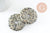 Pendentif donut jaspe dalmatien naturel 40mm, x1 (G2464)