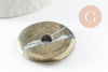 Pendentif donut pyrite grise naturelle 30x5mm, x1 (G2047)