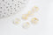 Pendentif donut verre transparent et feuille d'or, un pendentif rond verre pour vos créations de bijoux,15x3mm, x 10 (G3299)