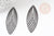 Pendentif estampe filigrane feuille ovale laiton noir 40x16mm, x2 (G3702)