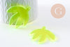 Pendentif feuille acrylique 40mm, x2 (G10200)