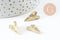 Pendentif feuille coeur laiton, breloque laiton brut, bijou laiton, pendentif végétal, bijoux,pendentif laiton brut, 21.5mm, x1 (G1903)