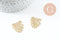 Pendentif feuille laiton,breloque laiton brut,bijou laiton,feuille monstera, bijoux,pendentif laiton brut,22mm, x2 (G1763)