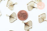 Pendentif feuille zamac doré 23mm,sans nickel,création bijoux nature x1 G6082