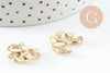 Pendentif feuilles gingko laiton,breloque laiton brut, bijou laiton,feuille Gingko, bijoux,pendentif laiton brut 20mm, x2 (G4558)