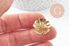 Pendentif fleur, Pendentif laiton brut, bijou laiton,fleur laiton bijoux,pendentif laiton brut,20mm, x2 (G4555)
