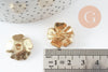 Pendentif fleur, Pendentif laiton brut, bijou laiton,fleur laiton bijoux,pendentif laiton brut,20mm, x2 (G4555)