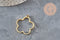 Colgante flor acero inoxidable 304 dorado sin fondo 22.5mm, x1 (G11247)