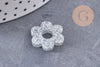 Pendentif fleur acrylique 20mm, x4 (G10271)