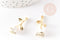 Pendentif fleur rose émail blanc, Pendentif laiton brut, bijou laiton,fleur laiton bijoux,pendentif laiton brut,27mm, x1 G6430