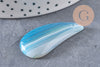 Pendentif goutte agate bleue, pierre naturelle, pendentif bleu,agate naturelle,42mm, x1 G3885