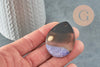 Pendentif goutte agate rayée bicolore,Pendentif bijoux,pendentif pierre,pierre naturelle,agate naturelle,création ,43-47mm, x1 G4377