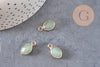 Pendentif goutte aventurine verte naturelle 17mm, x1 (G3056)