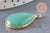 Pendentif goutte aventurine verte naturelle fer doré 31mm, x1 (G2333)