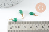 Pendentif goutte aventurine verte,pendentif bijoux, pendentif pierre,aventurine naturelle,16mm, x1 G4437