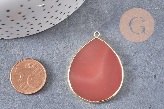 Pendentif goutte cornaline,Pendentif bijoux,pendentif pierre, pierre naturelle,41mm, x1 G1829