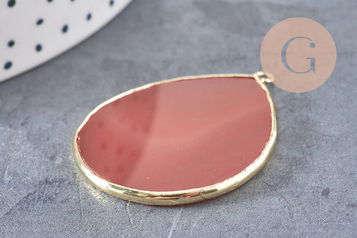 Pendentif goutte cornaline,Pendentif bijoux,pendentif pierre, pierre naturelle,41mm, x1 G1829