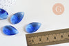 Pendentif goutte cristal facetté bleu roi 22mm,pendentif cristal, x1 (G6364)