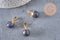 Pendentif goutte goldstone bleu foncé doré,pierre synthétique,17-19mm, x1 G4379