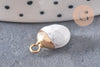 Pendentif goutte howlite blanche, pendentif bijoux,pendentif pierre,howlite naturelle,pendentif howlite,14mm, x 2,(G0080)
