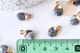 Pendentif goutte jaspe Picasso,pendentif bijoux,jaspe Picasso naturel,pendentif pierre naturelle,14mm, x2 (G5631)