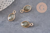 Pendentif goutte labradorite facettes,pendentif pierre,bijou pierre,labradorite naturel,17mm, x1 G3060