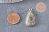 Pendentif goutte labradorite naturelle 33mm, Pendentif création bijoux pierre, x1, G1470