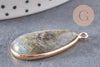 Pendentif goutte labradorite naturelle 33mm, Pendentif création bijoux pierre, x1, G1470