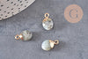 Pendentif goutte labradorite,pendentif pierre,bijou pierre,pendentif pierre, labradorite naturel,pendentif labradorite,14mm,x 2, (G0028)