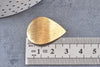 Pendentif goutte laiton doré brossé, breloques laiton brut ,pendentif bijoux,sans nickel, géométrique,28mm, x1 (G2877)